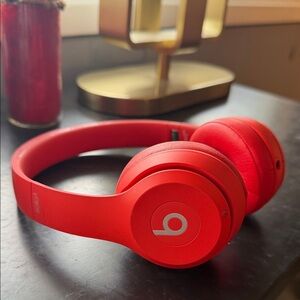 Beats by Dre Over-Ear Headphones in Bold Red